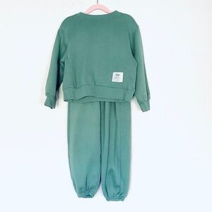 ZARA Minimal Edition Unlimited Fun Green Jogger Set Sz 8